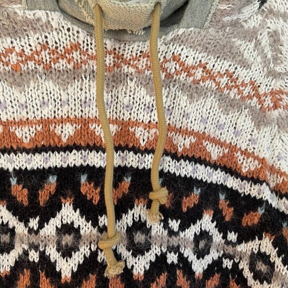 Free People Inverness Cropped Knit Hoodie Sz XS - Picture 7 of 7